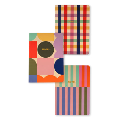 A5 notebooks - set of 3 | Kikkerland