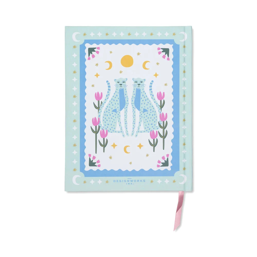 A Dopo ! - soft touch journal - blue cheetah | Designworks Ink