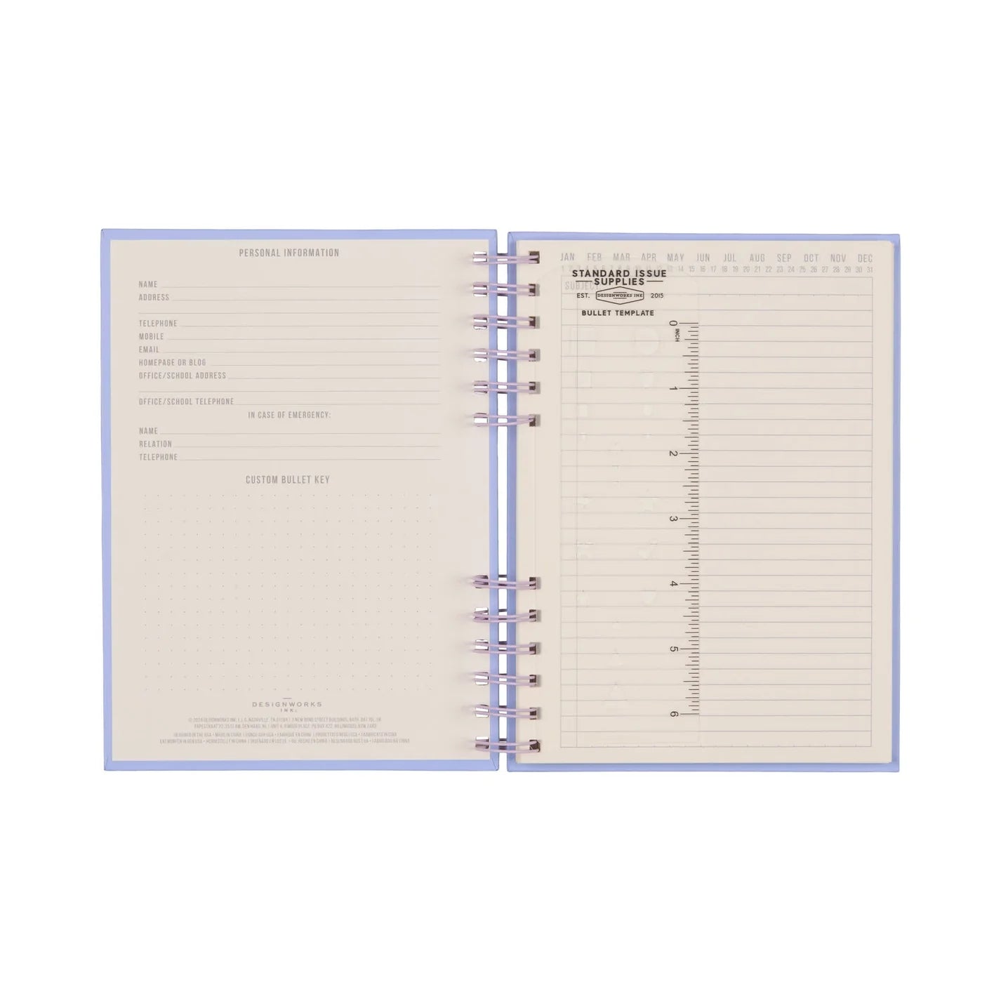 Standard issue notebook Nr.12 - Lavender & Periwinkle | Designworks Ink