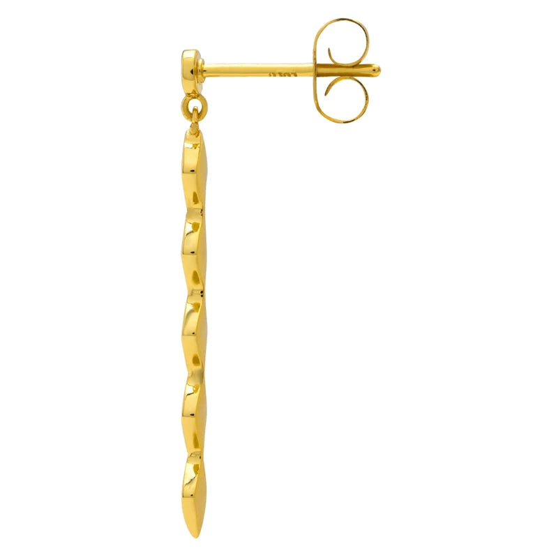 Confetti long orange coral/light pink - gold plated - 1 stuk | LULU Copenhagen - de inKijk