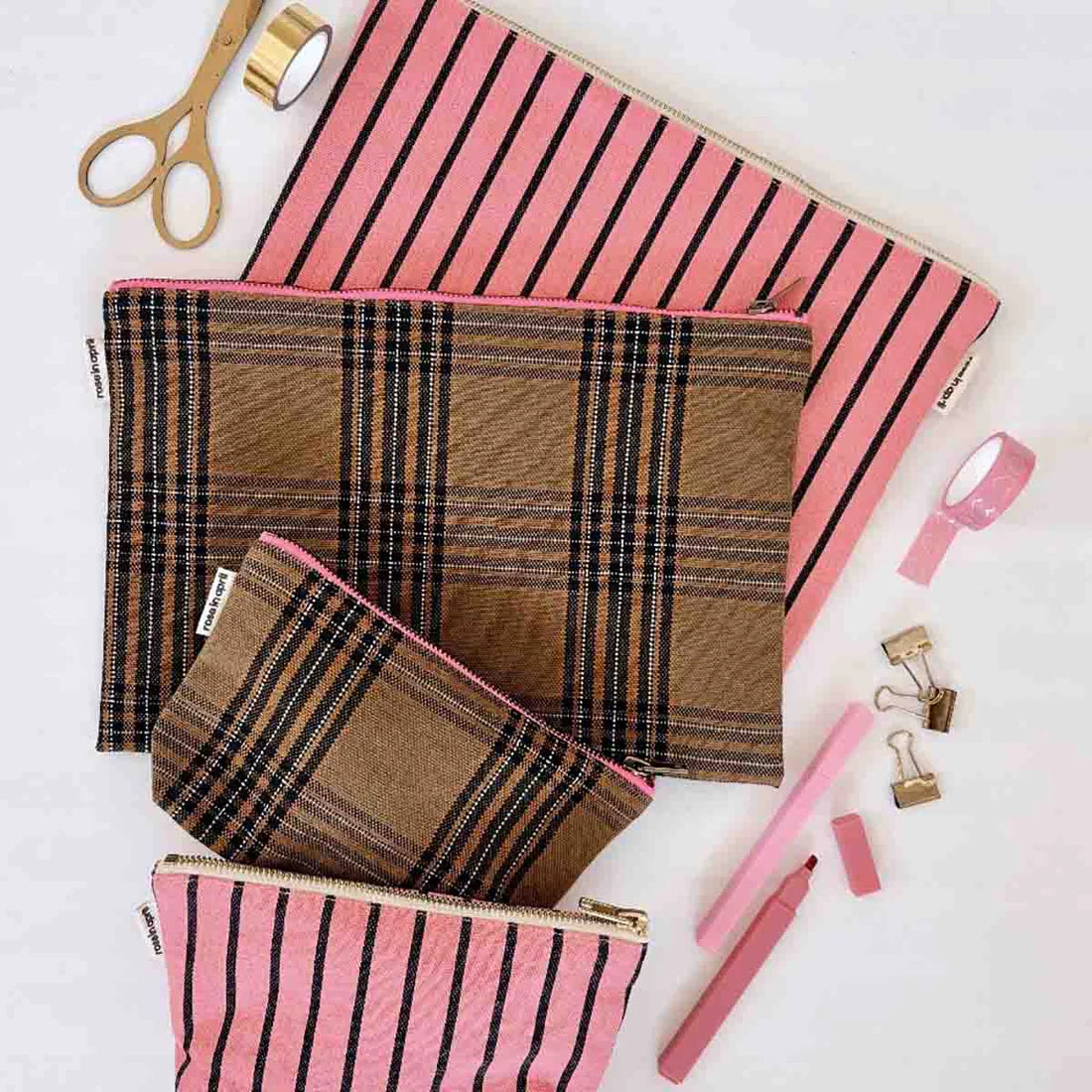Pouch - Lili - Tartan Check | Rose in April