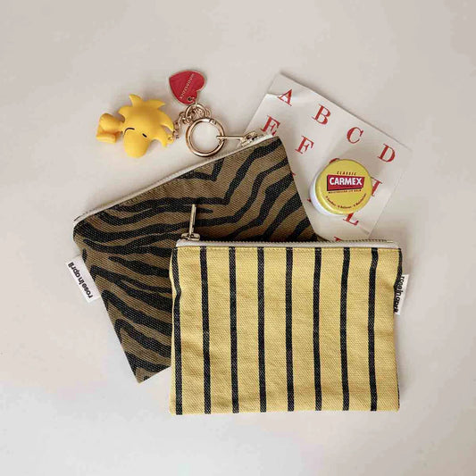 Purse - Marie - Black/Bambou Tennis Stripes | Rose in April