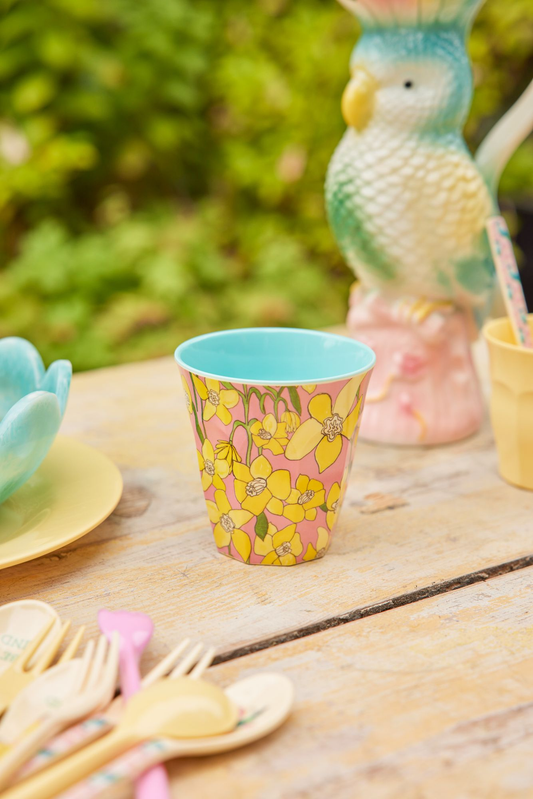 Beker - Zacht roze - Daffodils Print | RICE