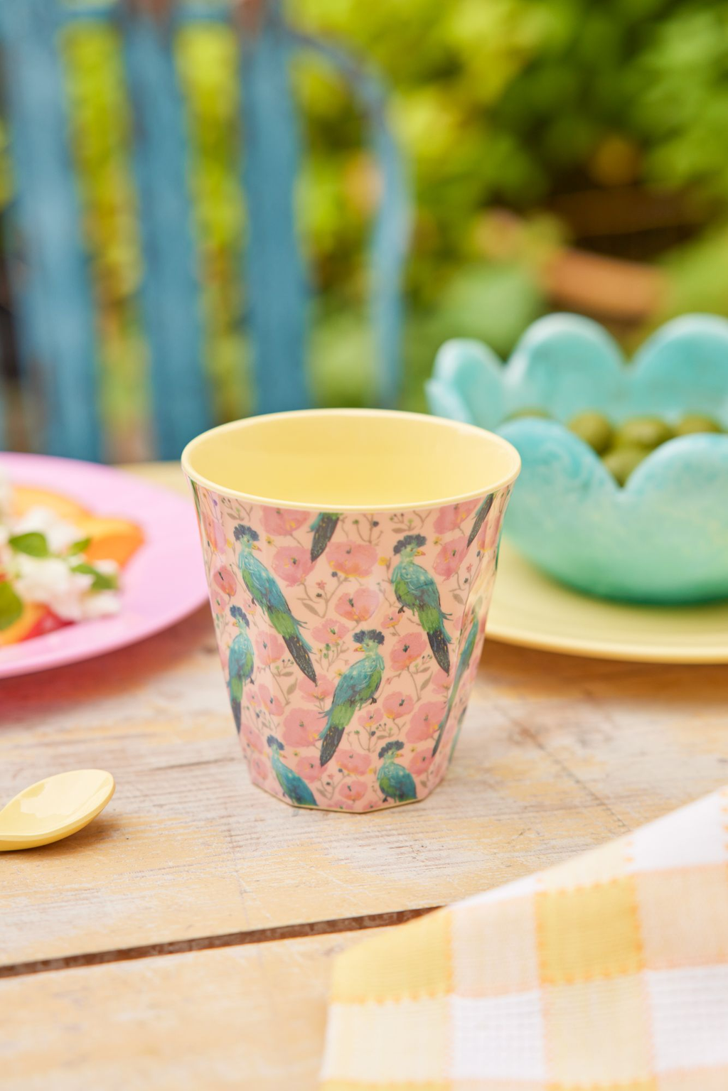 Beker - Zacht roze - Exotic Bird Print | RICE