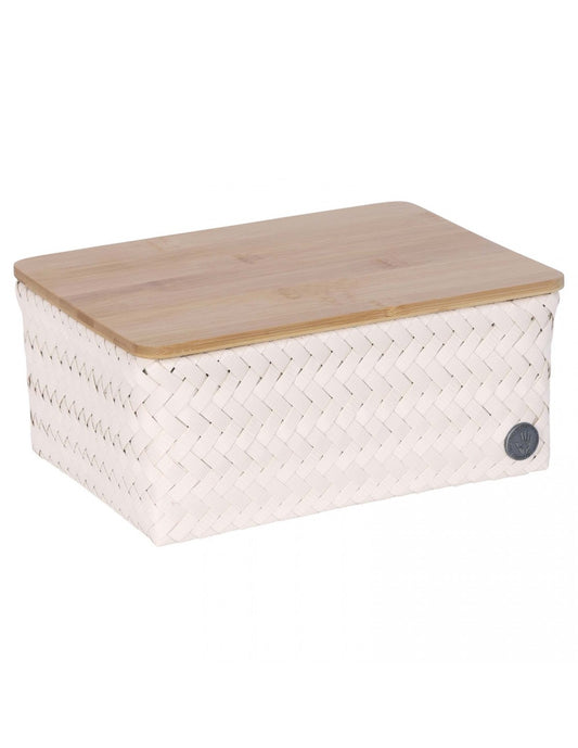 Top fit medium high - basket with bamboo cover - champagne | Handed By - de inKijk