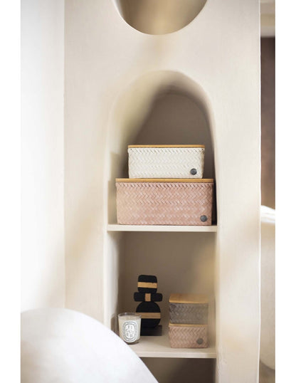 Top fit medium high - basket with bamboo cover - champagne | Handed By - de inKijk