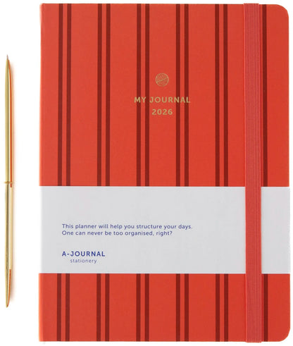 My Journal 2026 - Stripes Coral | A-Journal