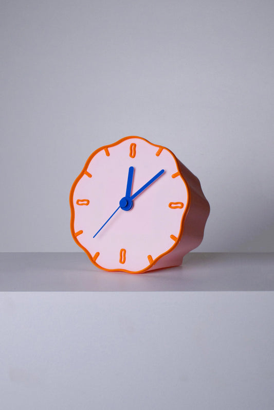 Tableclock Margherita - Pink/Orange/Blue | Warren & Laetitia