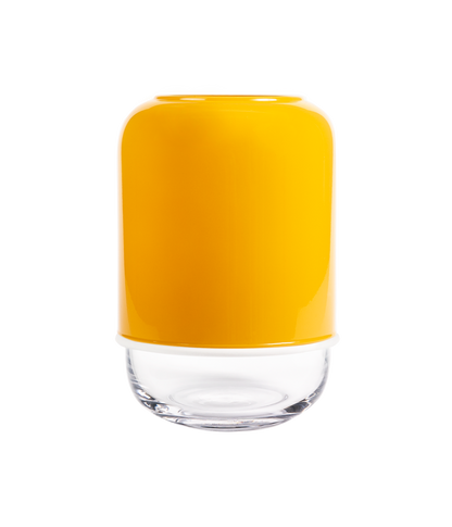 Capsule vase - mustard/clear | Muurla - de inKijk