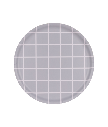 Checks & Stripes tray - grey - 35 cm | Muurla - de inKijk