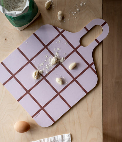 Chop & Serve board Checks - brown/beige - 30x44 cm | Muurla - de inKijk