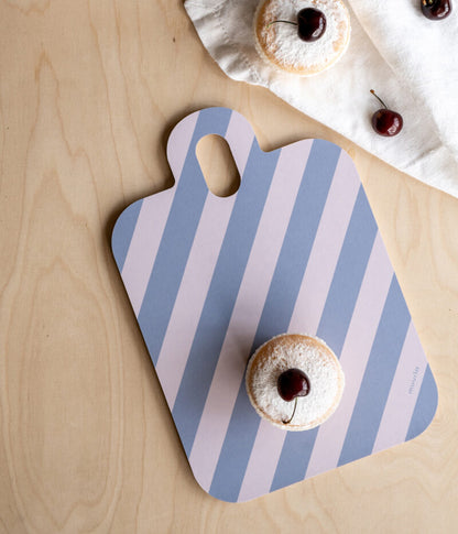 Chop & Serve board Stripes - green/blue - 21x31 cm | Muurla - de inKijk
