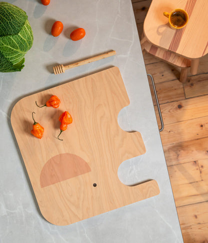 Chop & serve board Elephant - Yellow - Large | Muurla - de inKijk