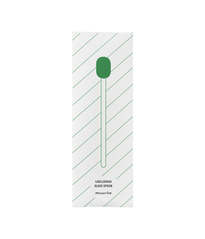 Glass spoon - green/clear | Muurla - de inKijk