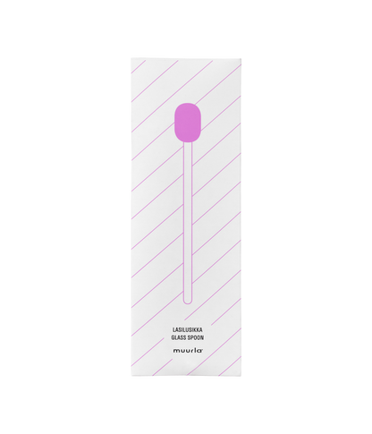 Glass spoon - pink/clear | Muurla - de inKijk