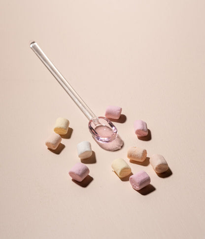 Glass spoon - pink/clear | Muurla - de inKijk