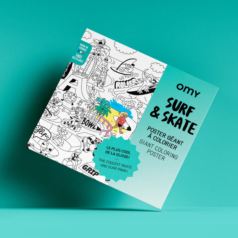 Surf & Skate - Giant coloring poster | Omy