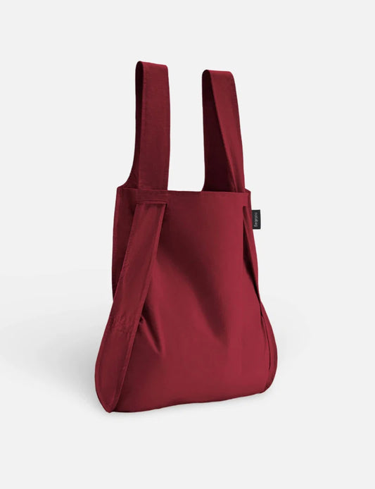 Rugzak en schoudertas in één - Wine Red | Notabag
