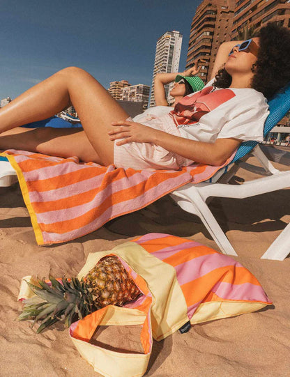 Rugzak en schoudertas in één - Vanilla Stripes | Notabag