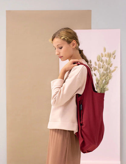 Rugzak en schoudertas in één - Wine Red | Notabag