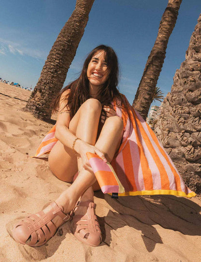 Rugzak en schoudertas in één - Vanilla Stripes | Notabag