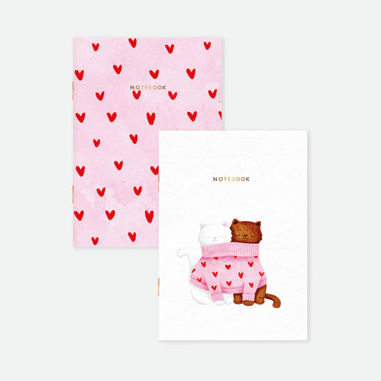 Duo Together Cats - Pocket Notebook A6 | All the ways to say