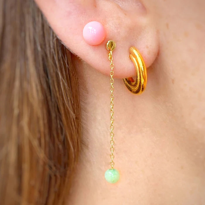 Natural Stone Chain - Light Green - 1 stuk | LULU Copenhagen