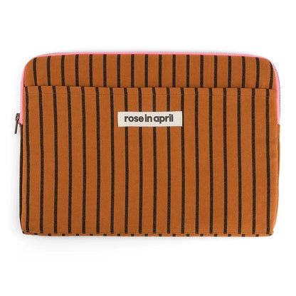 Laptop sleeve 13&14" - Octave - Tennis Stripes Ginger | Rose in April