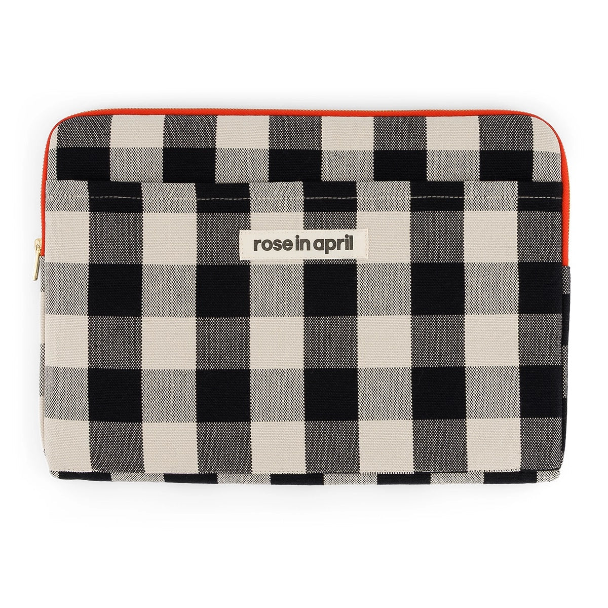 Laptop sleeve 13&14" - Octave - Vichy Greige | Rose in April