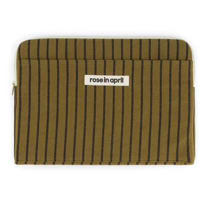 Laptop sleeve 13&14" - Octave - Tennis Stripes Olive | Rose in April