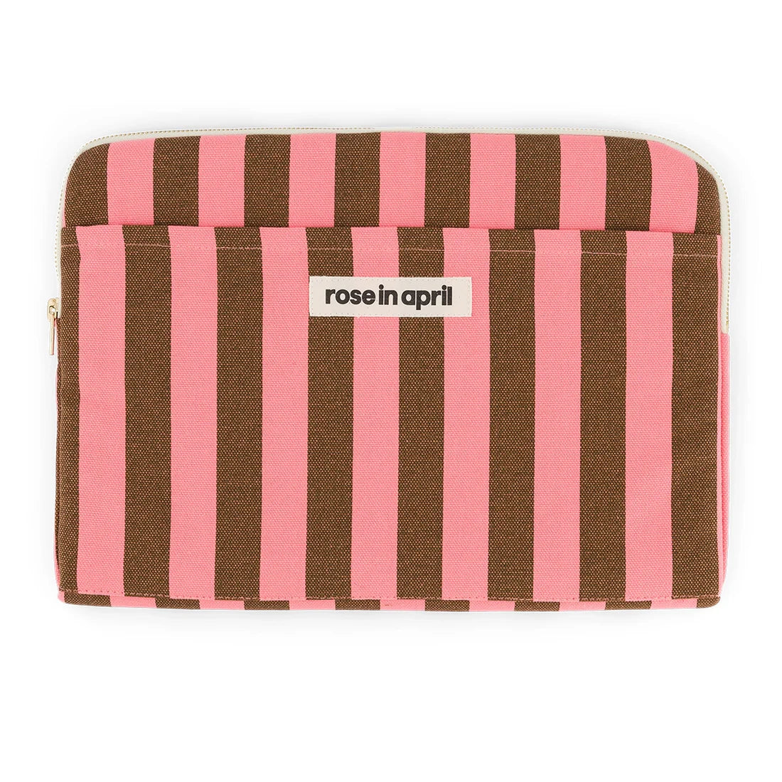 Laptop sleeve 13&14" - Octave - Funky Pink/ Olive Stripes | Rose in April