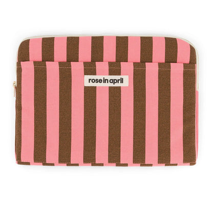 Laptop sleeve 13&14" - Octave - Funky Pink/ Olive Stripes | Rose in April