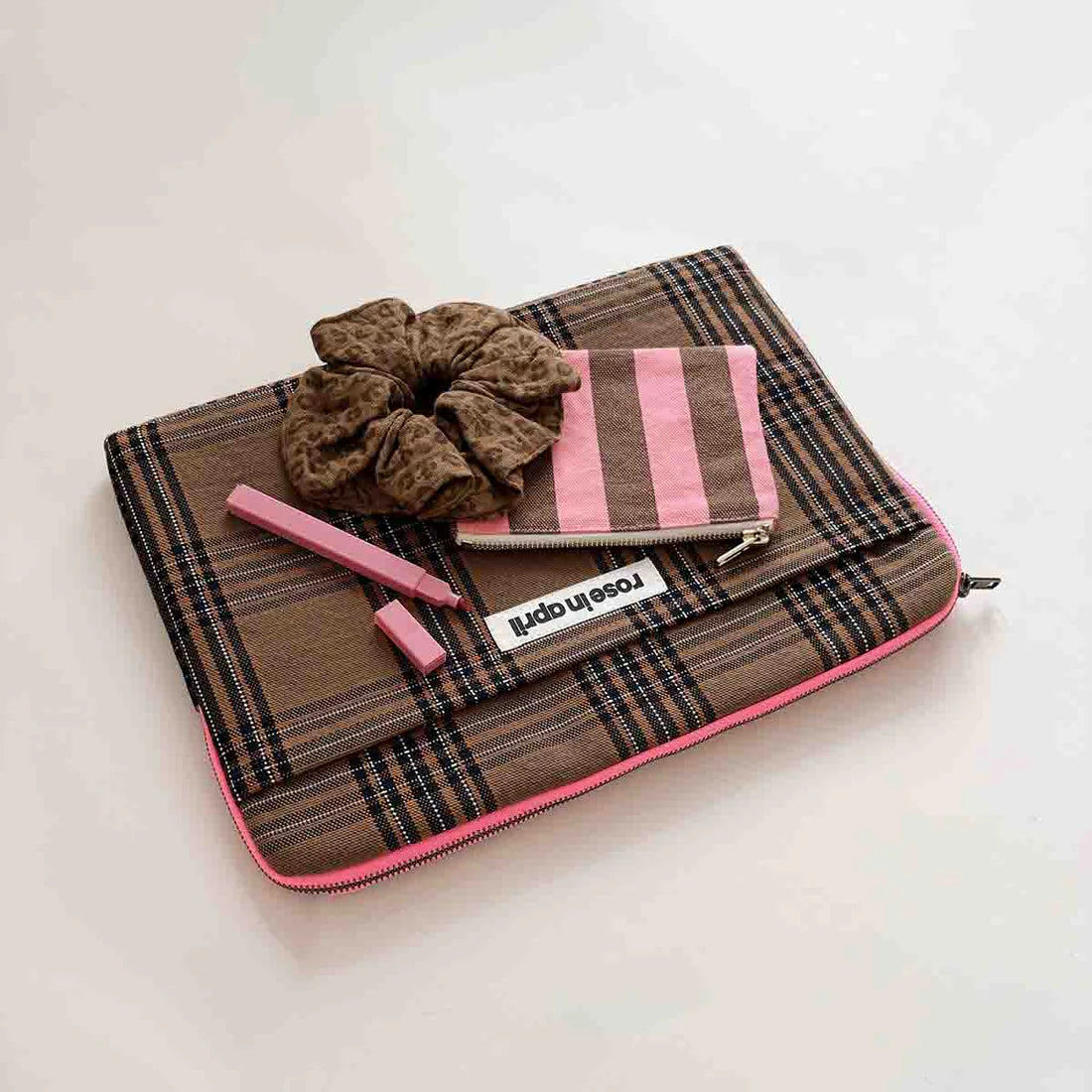 Laptop sleeve 13&14" - Octave - Tartan Check | Rose in April
