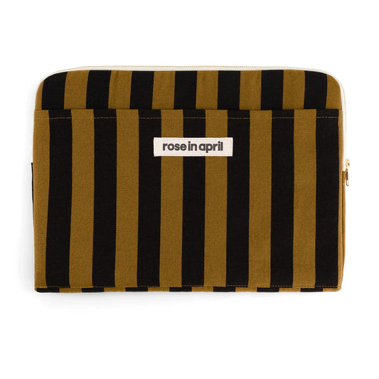 Laptop sleeve 13&14" - Octave - Cumin Stripes | Rose in April