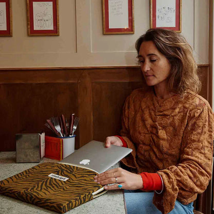 Laptop sleeve 13&14" - Octave - Tapenade Zebrou | Rose in April