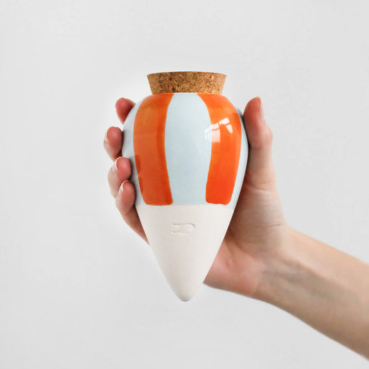 Hydrating Olla - Orange and Blue Stripes | Pepin.