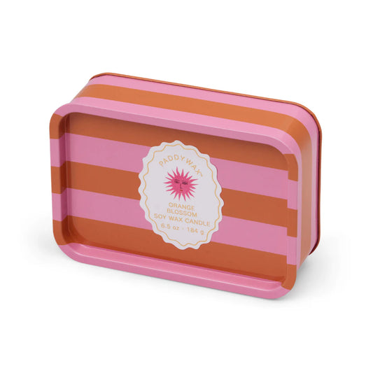 A Dopo printed tin candle - orange blossom | Paddywax