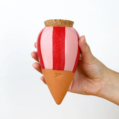 Hydrating Olla - Pink and Red Stripes | Pepin.