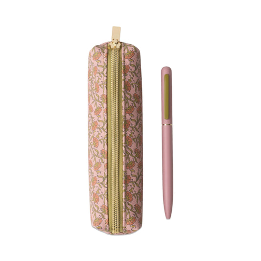 Pen & Pouch Set - pink vintage floral | Designworks Ink