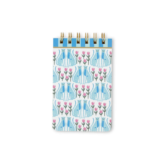 A Dopo ! - twin wire notepad - blue cheetah | Designworks Ink