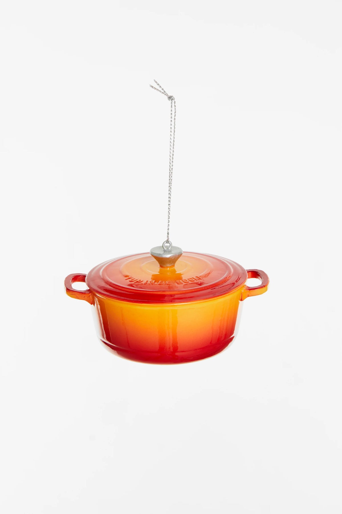 Kerstornament - Gietijzeren Oranje pan | Yup in de boom