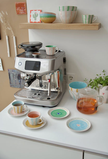 Plate swirly hearts - set van 4 | And Nook