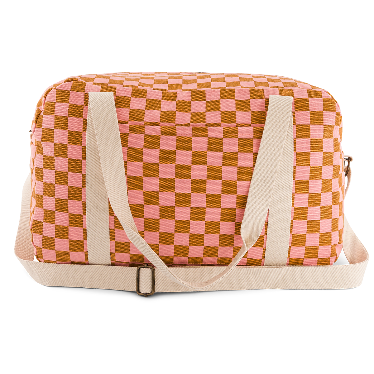Bowling bag - Raphael - Strawberry / Caramel Checkerboard | Rose in April