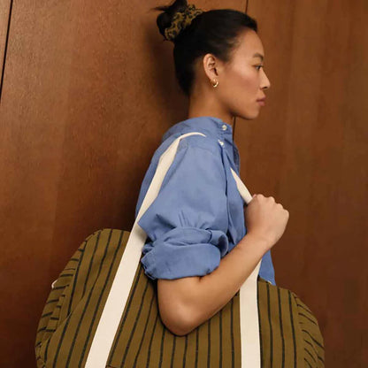 Bowling bag - Raphael - Olive Tennis Stripes | Rose in April