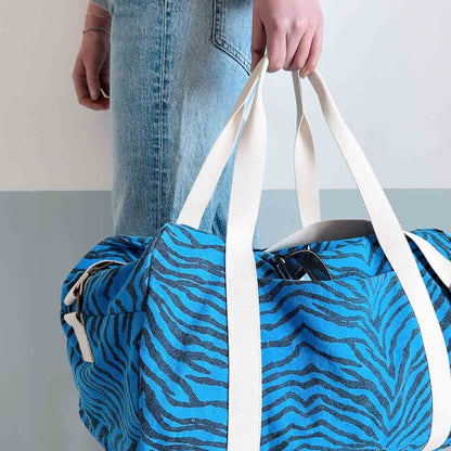 Bowling bag - Raphael - Zebra Greek Blue | Rose in April