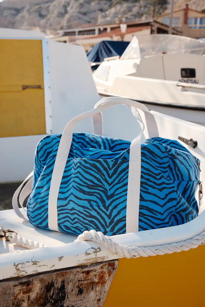Bowling bag - Raphael - Zebra Greek Blue | Rose in April