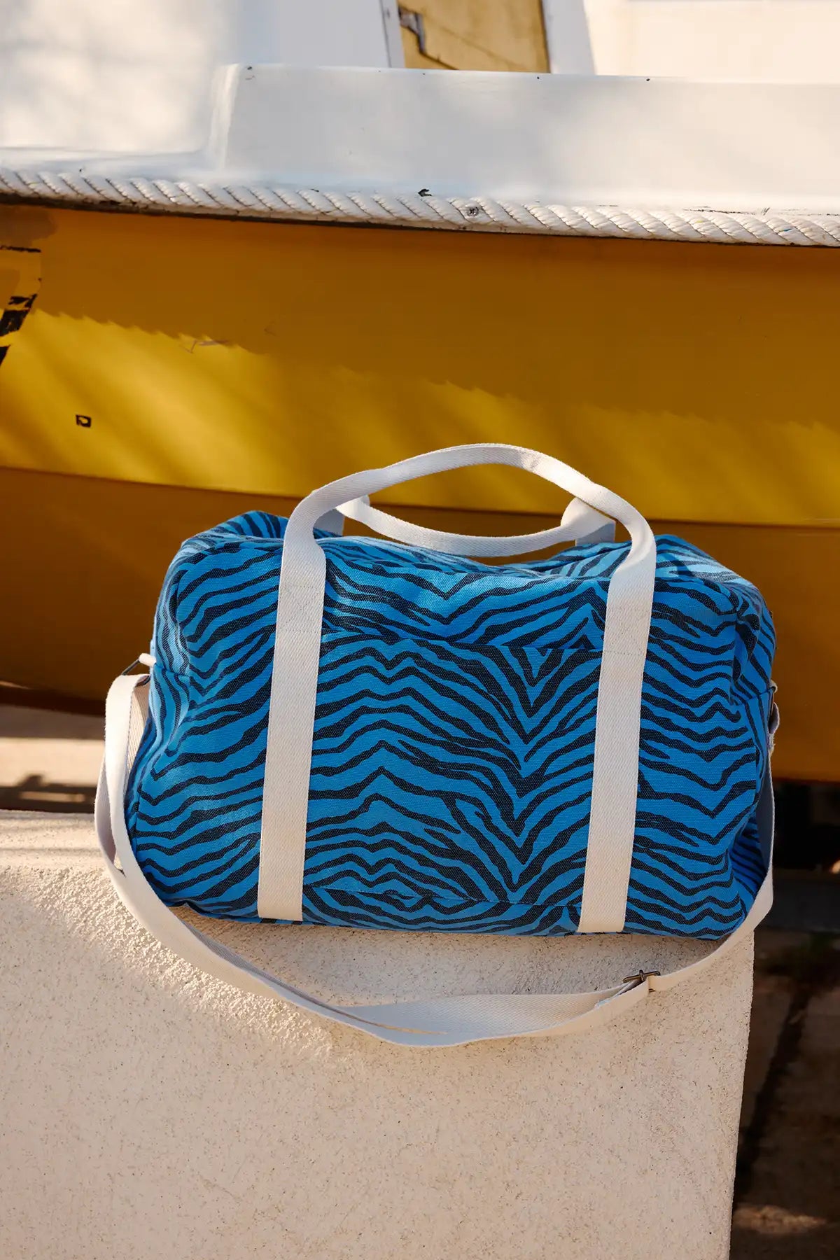 Bowling bag - Raphael - Zebra Greek Blue | Rose in April