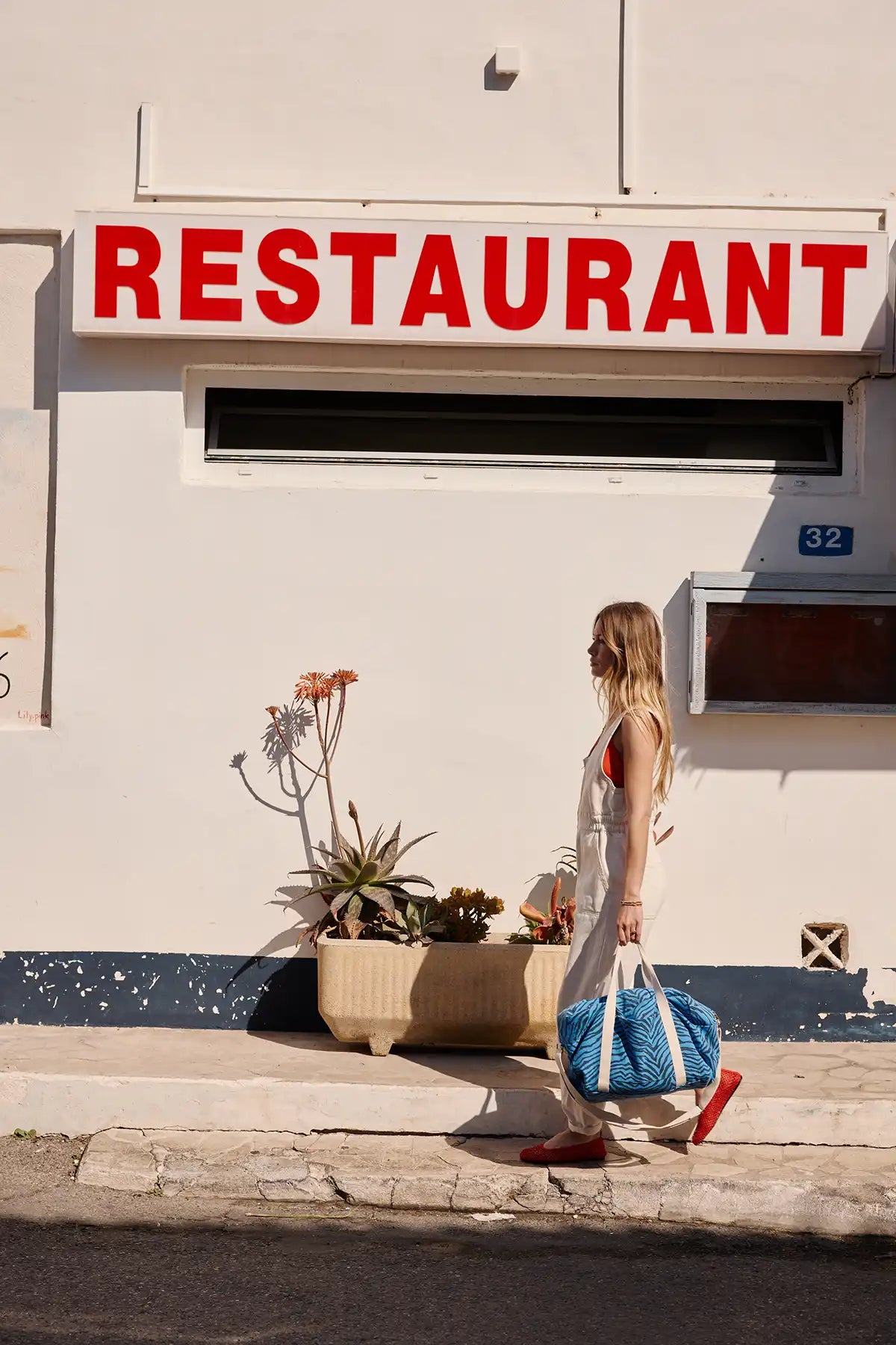 Bowling bag - Raphael - Zebra Greek Blue | Rose in April