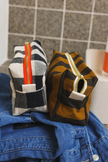 Wash Bag - Desi - Big Vichy Greige | Rose in April