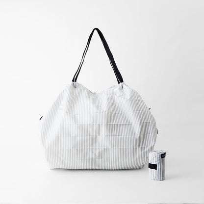 Shupatto foldable bag L - Stripes (Sen) | Shupatto